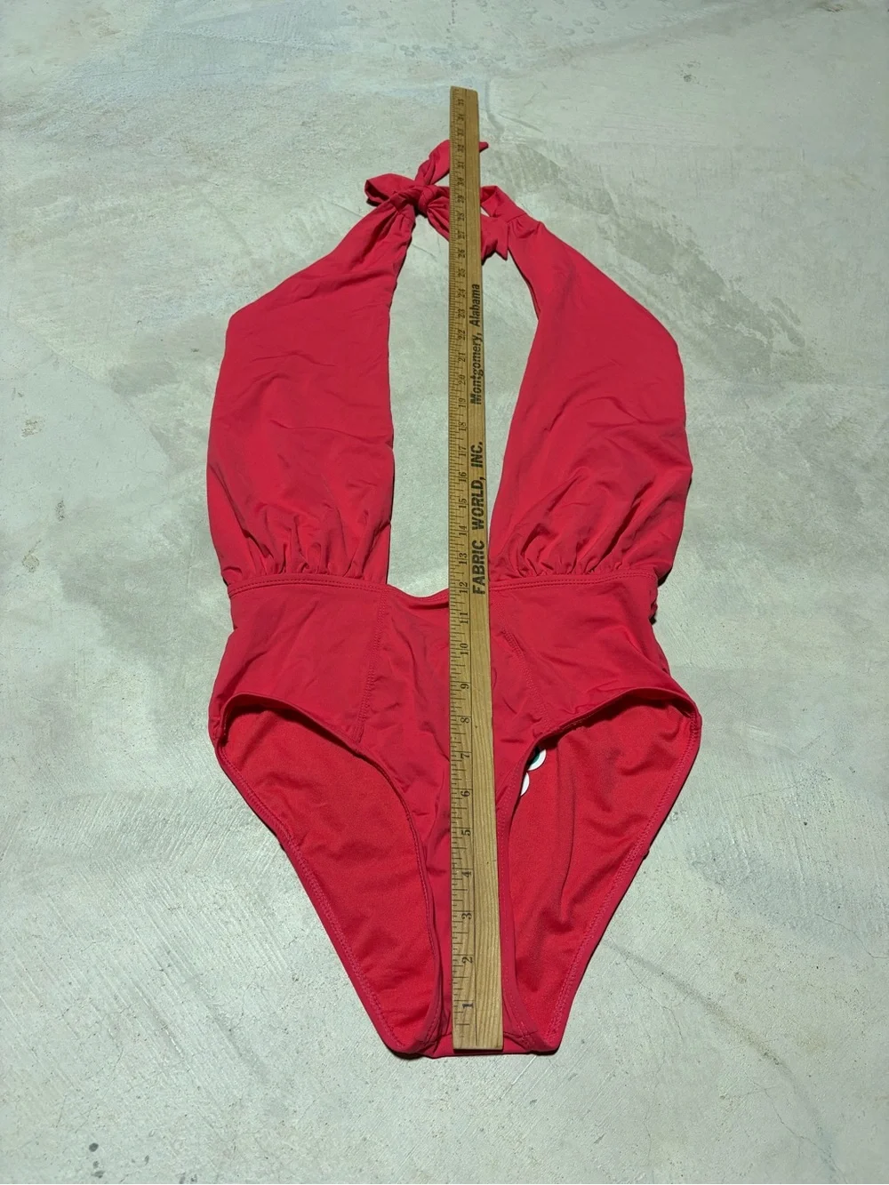 Envya NWT babe watch Red Halter One-Piece Swimsuit MSRP$41 medium